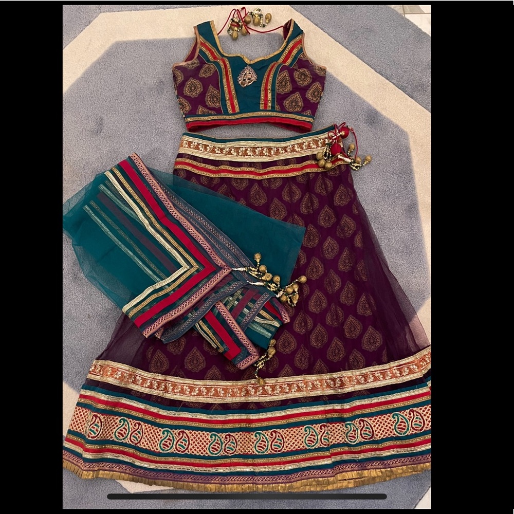Purple Lehenga Indian dress
